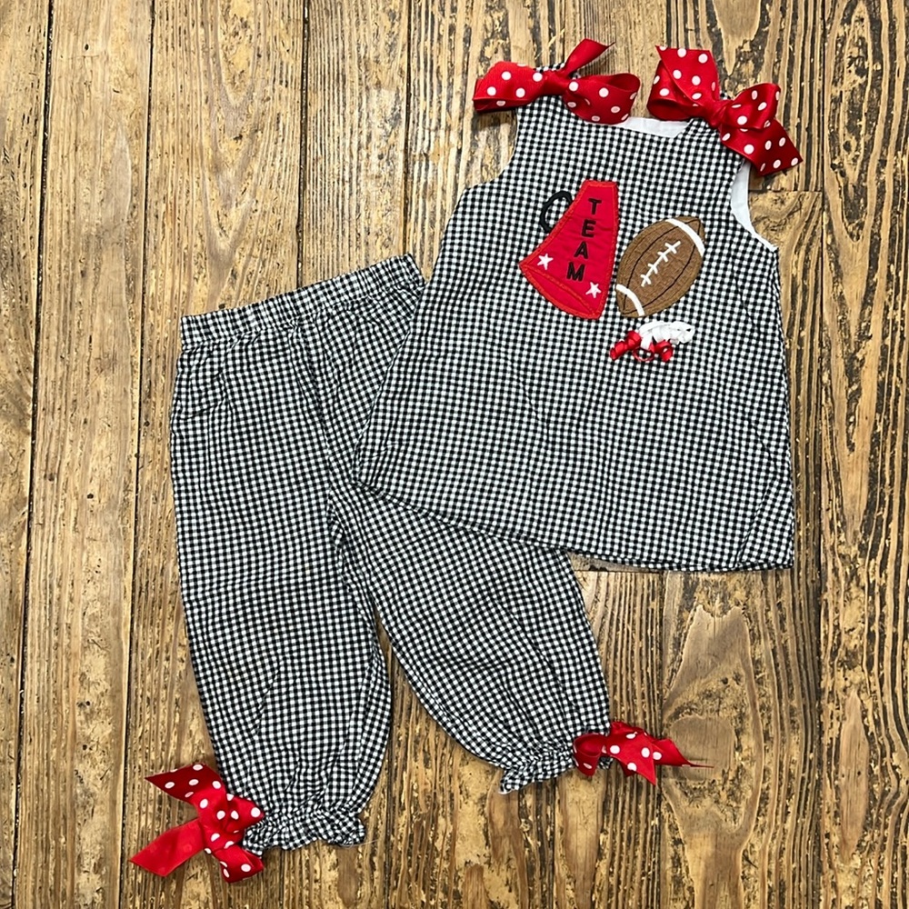 The Bailey Boys - 12 months Football Outfit - missing one button on shoulder